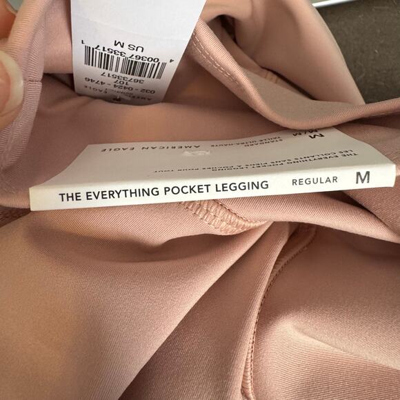 American Eagle Highest Waist Legging Pink Blush 4-Way Stretch Pocket NWT Medium - Picture 9 of 9